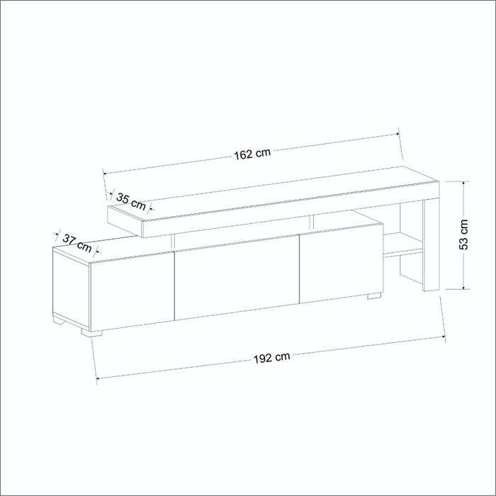 Hanah Home Beliz - Soporte de TV Madera Negro Hanah Home Beliz - Soporte de TV Madera Negro